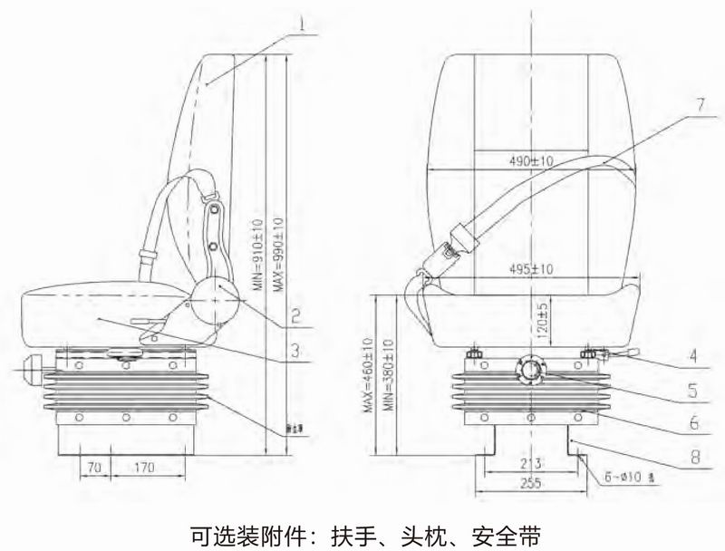 QC4Y-B型-機械增高座椅-2