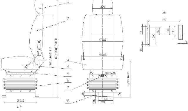 QJ-S2型可調(diào)空氣懸浮減震座椅-2